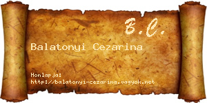 Balatonyi Cezarina névjegykártya